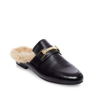 Steve Madden Khloe Black Leather Mule